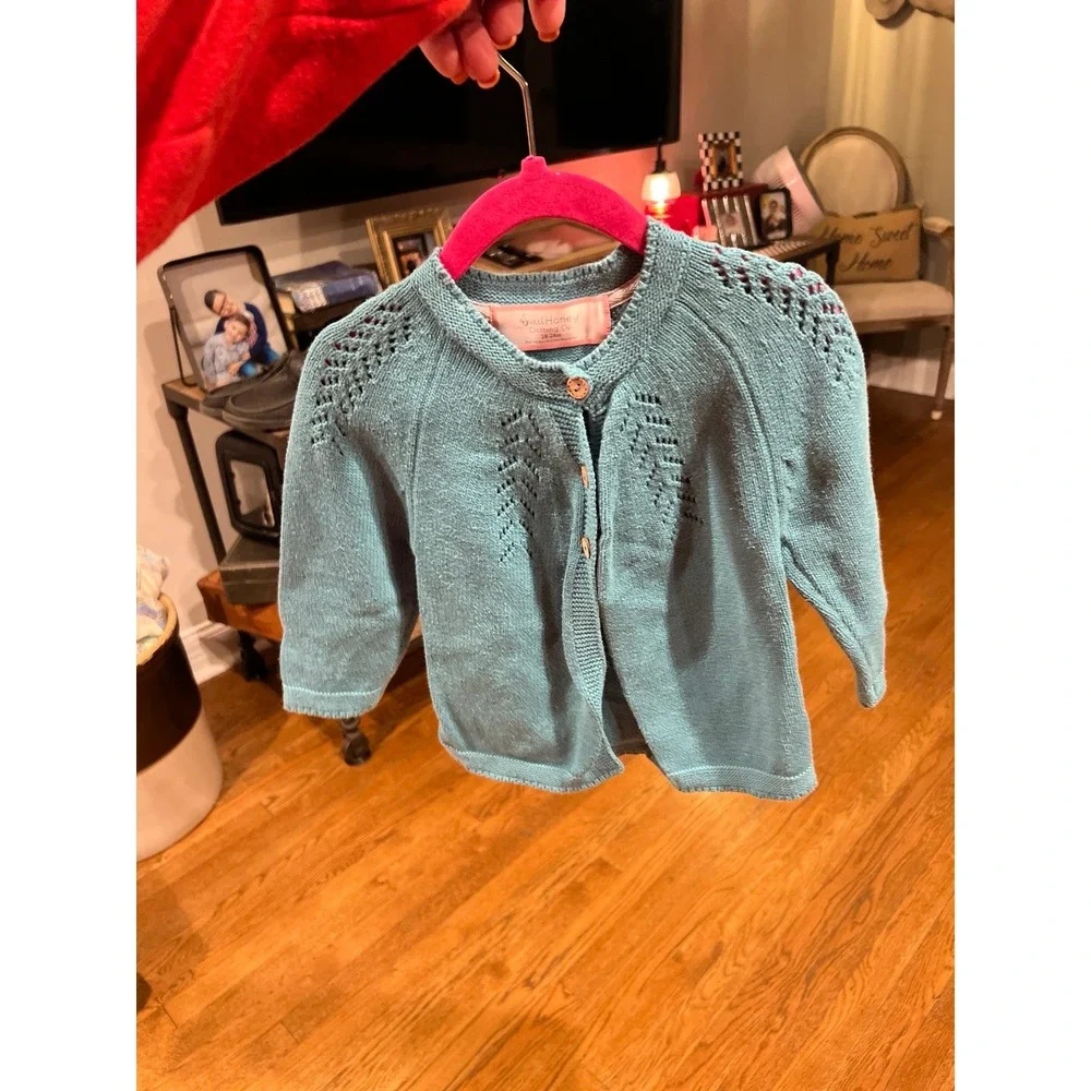 Sweethoney teal sweater girls 18-24‎ months